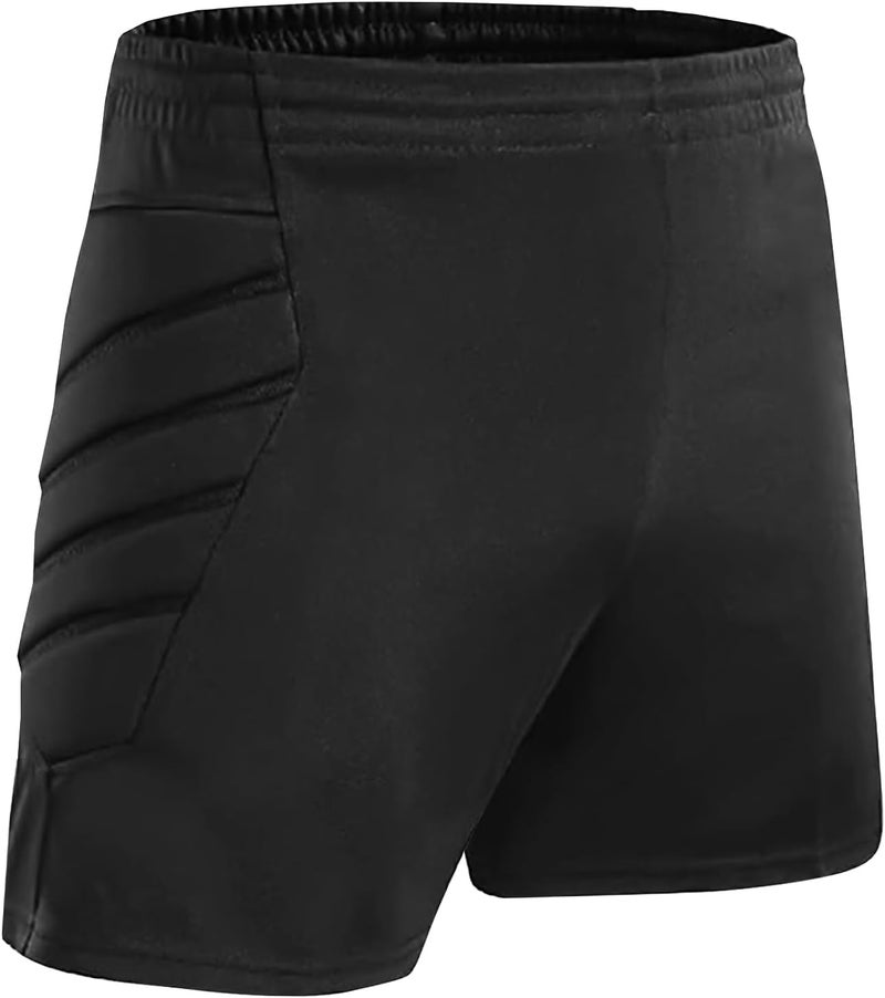 Linkidea Soccer Goalie Shorts, Padded Moisture Wicking Soccer Goalkeeper Shorts for Kids/Youth Use (Size S) Black, Small - Image 2